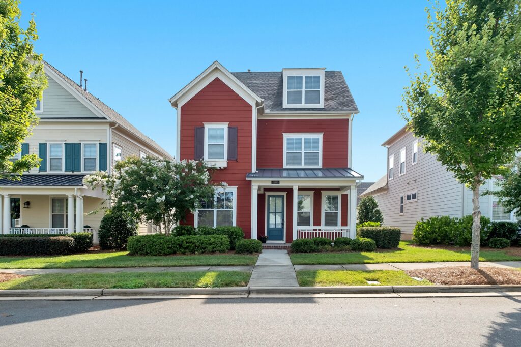 Red house with white trim
